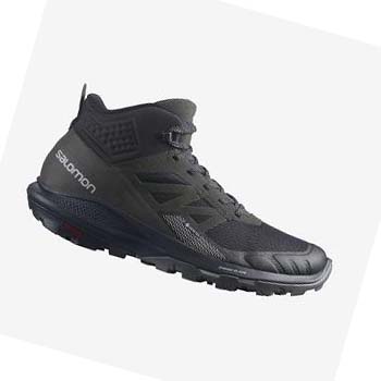 Salomon OUTPULSE MID GORE-TEX Túracipő Férfi Fekete | HU 2084QMA